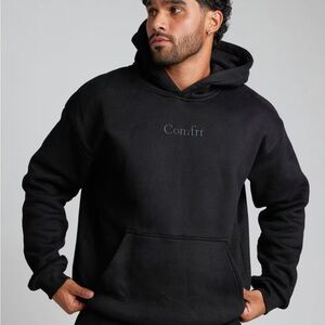 Comfrt Men's Black Hoodie